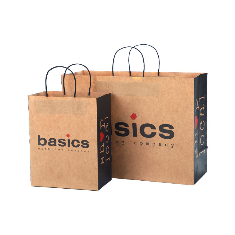 Customizable Printing Logo Kraft Paper Gift Craft Shopping Paper Bag with Handle02